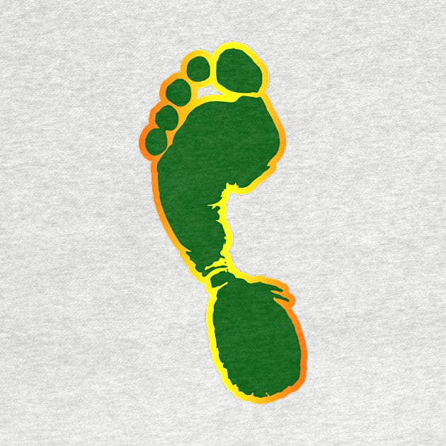 Vintage Colorful Footprint Illustration Birthday Gift by GBDesigner